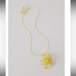 Anthropologie x Levens Jewels Yellow Hibiscus Necklace